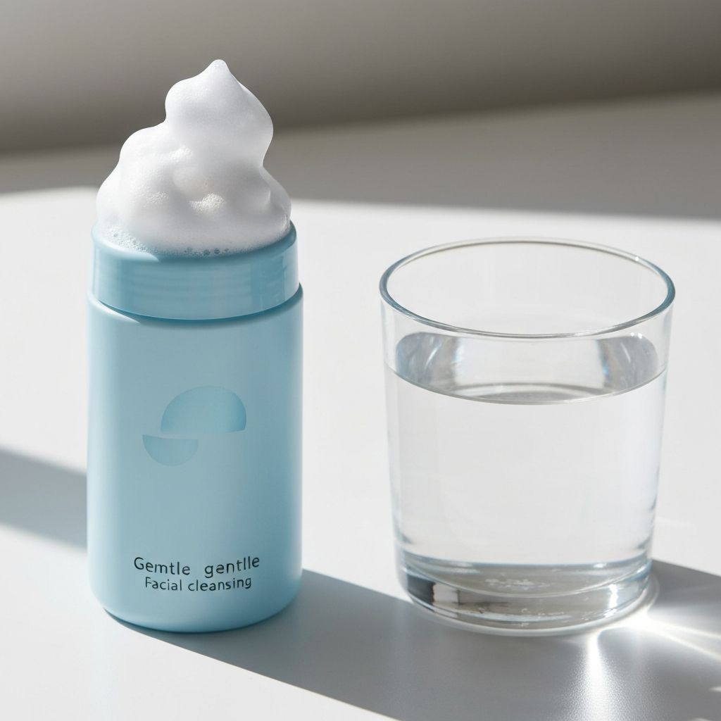 Rutina de limpieza facial suave